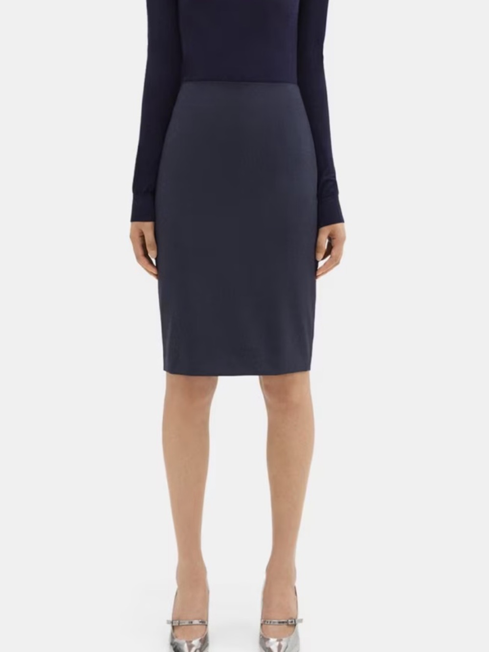 Classic Theory Nocturne Navy Pencil Skirt - Women's Professional Wear